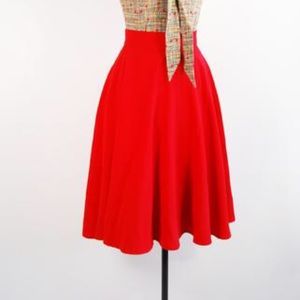 Red High waisted skirt